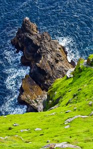 Preview wallpaper rocks, stones, coast, sea, surf