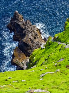 Preview wallpaper rocks, stones, coast, sea, surf