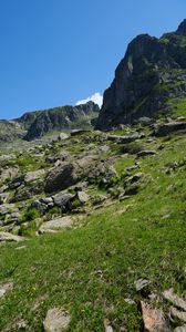 Preview wallpaper rocks, stones, grass, sky, nature