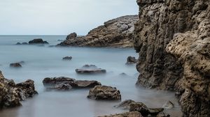 Preview wallpaper rocks, stones, horizon, coast