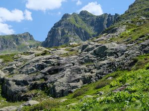 Preview wallpaper rocks, stones, mountains, slope, nature