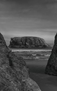 Preview wallpaper rocks, stones, nature, landscape, black and white