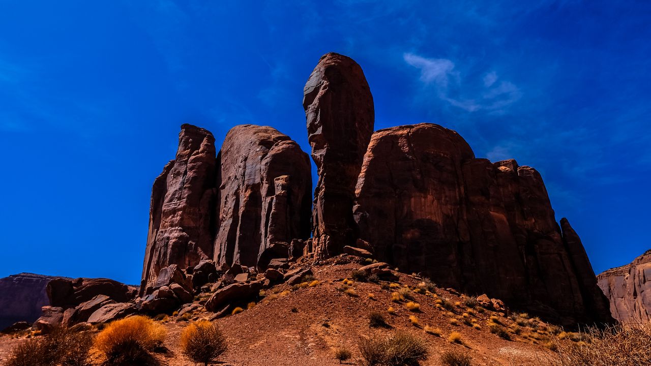 Wallpaper rocks, stones, sand, sky, geological formation