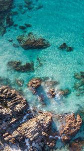 Preview wallpaper rocks, stones, sea, surf