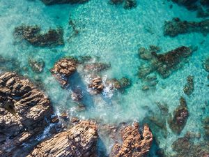 Preview wallpaper rocks, stones, sea, surf