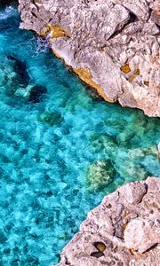 Preview wallpaper rocks, stones, sea, water, distortion