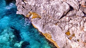 Preview wallpaper rocks, stones, sea, water, distortion