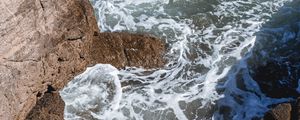 Preview wallpaper rocks, stones, sea, foam, surf