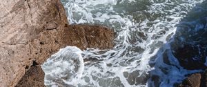 Preview wallpaper rocks, stones, sea, foam, surf