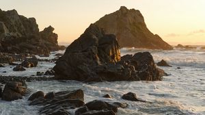 Preview wallpaper rocks, stones, sea, foam