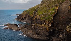 Preview wallpaper rocks, stones, sea, foam, landscape