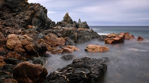 Preview wallpaper rocks, stones, stone, fog