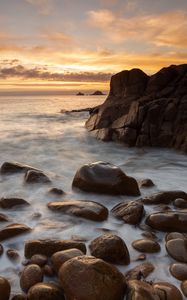 Preview wallpaper rocks, stones, surf, sea, waves