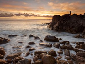 Preview wallpaper rocks, stones, surf, sea, waves