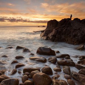 Preview wallpaper rocks, stones, surf, sea, waves