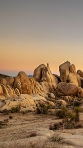 Preview wallpaper rocks, stones, twilight, landscape