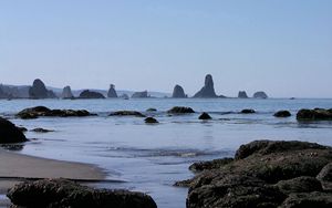 Preview wallpaper rocks, stones, water, sea, waves, surf