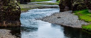 Preview wallpaper rocks, stream, pebbles, nature
