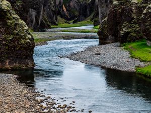Preview wallpaper rocks, stream, pebbles, nature