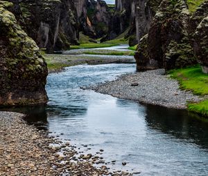 Preview wallpaper rocks, stream, pebbles, nature