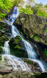 Preview wallpaper rocks, stream, waterfall, forest