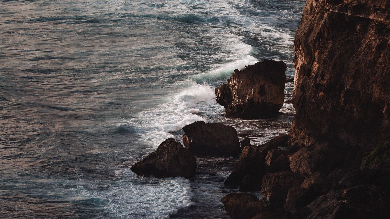 Wallpaper rocks, surf, sea, water, waves