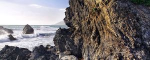 Preview wallpaper rocks, surf, sea, coast