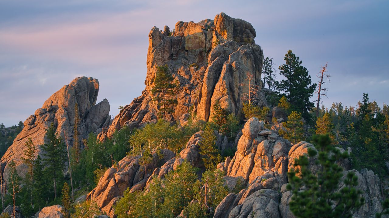 Wallpaper rocks, trees, cliff, landscape, nature