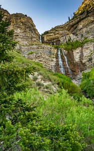 Preview wallpaper rocks, trees, greenery, nature, landscape