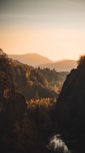 Preview wallpaper rocks, trees, mountains, hills