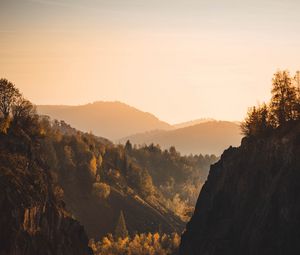 Preview wallpaper rocks, trees, mountains, hills