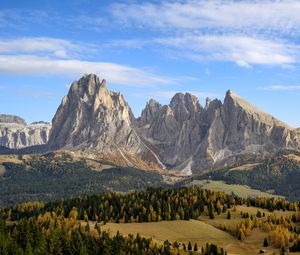 Preview wallpaper rocks, trees, valley, nature