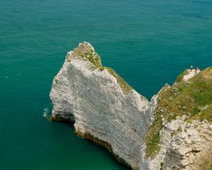 Preview wallpaper rocks, water, beach, grass, nature