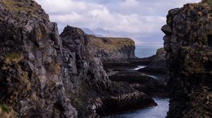 Preview wallpaper rocks, water, coast, landscape