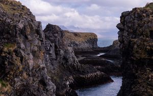 Preview wallpaper rocks, water, coast, landscape
