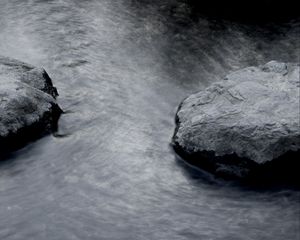 Preview wallpaper rocks, water, river, gray