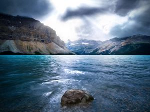 Preview wallpaper rocks, water, stones, blue, gray