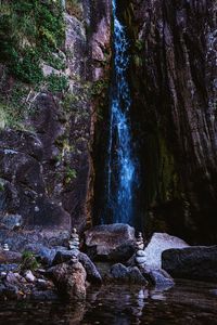 Preview wallpaper rocks, waterfall, balance, water