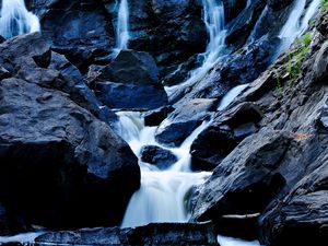 Preview wallpaper rocks, waterfall, stream