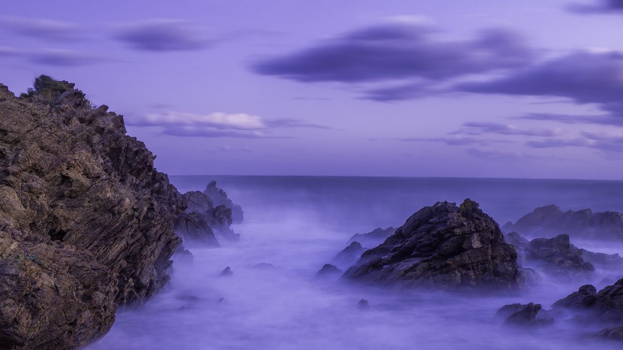 Wallpaper rocks, waves, spray, sea, water