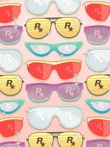 Preview wallpaper rockstar, glasses, art