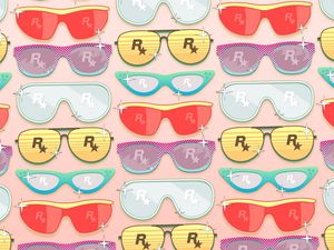 Preview wallpaper rockstar, glasses, art