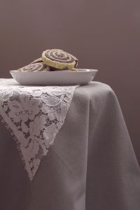 Preview wallpaper roll, dessert, bowl, table, white