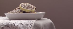Preview wallpaper roll, dessert, bowl, table, white