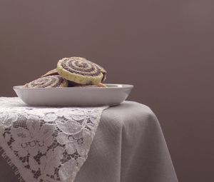 Preview wallpaper roll, dessert, bowl, table, white