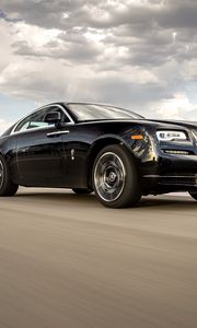 Preview wallpaper rolls-royce, wraith, movement, side view