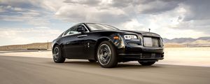 Preview wallpaper rolls-royce, wraith, movement, side view