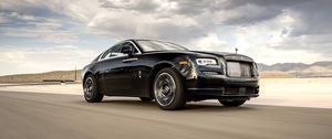 Preview wallpaper rolls-royce, wraith, movement, side view