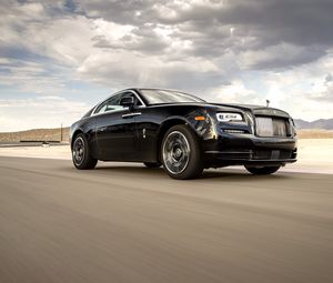 Preview wallpaper rolls-royce, wraith, movement, side view