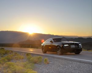 Preview wallpaper rolls-royce, wraith, side view